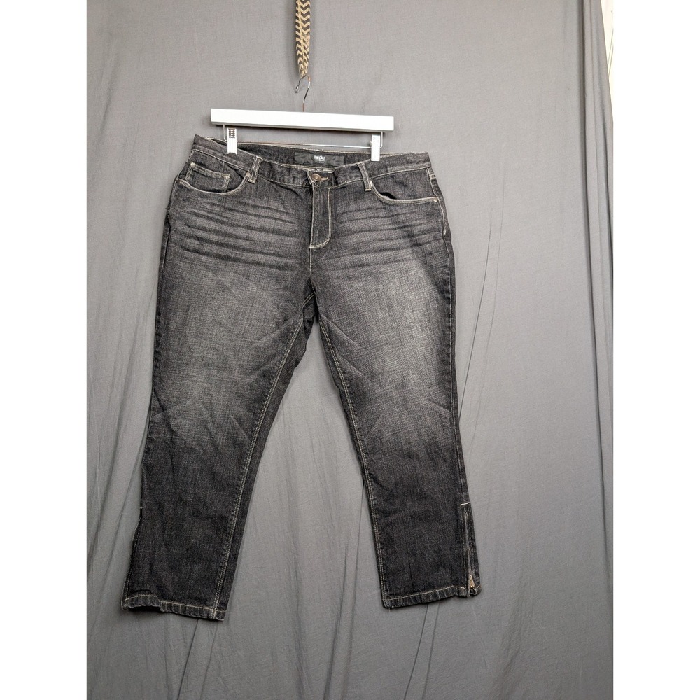 Mossimo Jeans Women's 16R Black  Straight Leg Stretch Denim‎